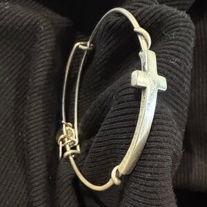Alex and Ani Silver Cross Bracelet